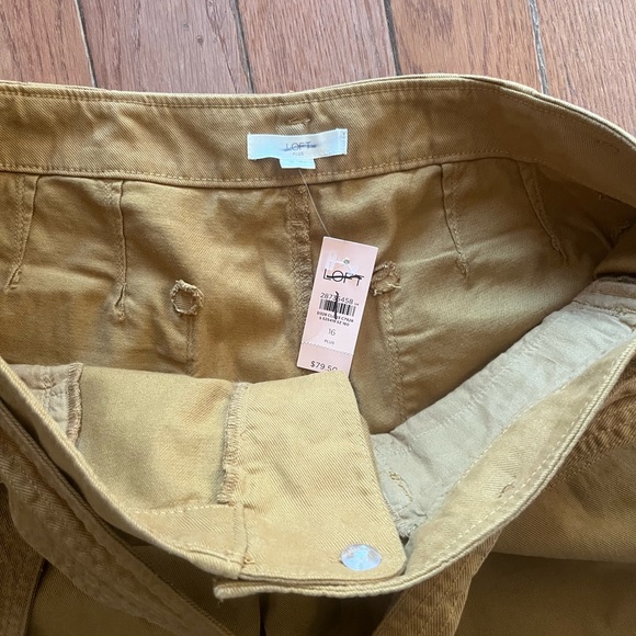 Mustard Yellow crop Pants from the Loft - Picture 2 of 7